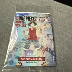 ONE PIECE Monkey D. Luffy x Rutgers SGA Promo Card – RARE US Exclusive - Image 1