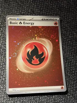 Pokemon Card Basic Fire Energy 002 151 Holo Energy HD 2 Swirl NM - Image 2
