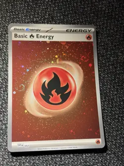 Pokemon Card Basic Fire Energy 002 151 Holo Energy HD 2 Swirl NM - Image 3