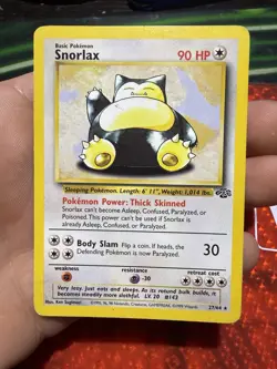 Snorlax 27/64 Jungle Rare WOTC 1999 Vintage Pokemon Card Unlimited LP Non Holo - Image 1