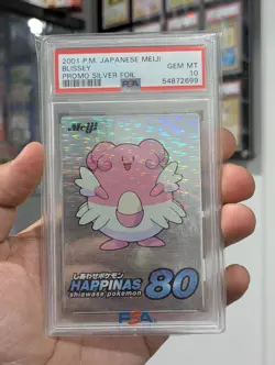 Pokemon Card 2001 PSA 10 BLISSEY Holo Foil Japanese SILVER Meiji Promo POP 25 - Image 2