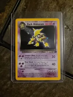Dark Alakazam Pokemon Holo 1/82 Team Rocket Hologram Single Card Unused - Image 1
