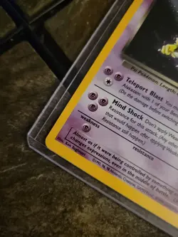 Dark Alakazam Pokemon Holo 1/82 Team Rocket Hologram Single Card Unused - Image 5