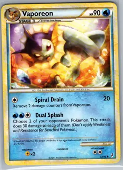 Vaporeon 52/95 Non Holo Call of Legends - Pokemon Card - NM - Image 1