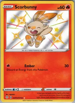 Scorbunny SV015/SV122 Shining Fates: Shiny Vault - Pokemon Card - NM - Image 1