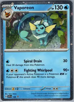 Vaporeon - (Cosmos Holo) SVP 168 Holo Scarlet & Violet Promo - Pokemon Card - NM - Image 1