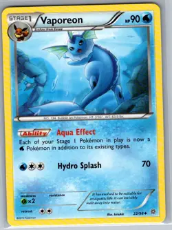 Vaporeon 22/98 Non Holo XY - Ancient Origins - Pokemon Card - NM - Image 1