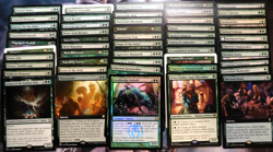 MTG Rares Lot - 50 Mono-Green cards - Guaranteed 5 Foil/full-art + 2 Legendaries - Image 1