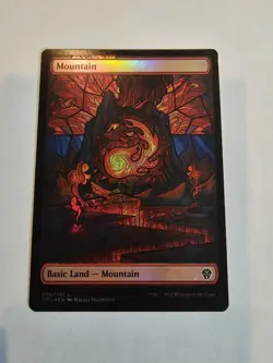 Magic the Gathering Dominaria United Showcase Mountain 280 Foil Land Card - Image 1