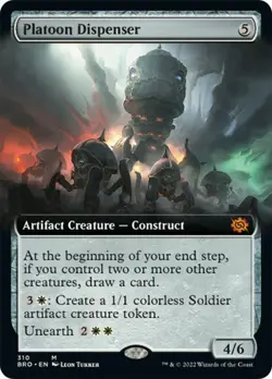 1x Platoon Dispenser - Foil - Extended Art Moderate Play MTG Magic - Kid Icarus - Image 1