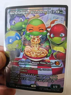 MTG TMNT Michelangelo, Weirdness to 11 Showcase Foil 0288 TMT - Image 2