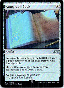 Autograph Book Magic The Gathering Unfinity Foil Light Play - Image 1