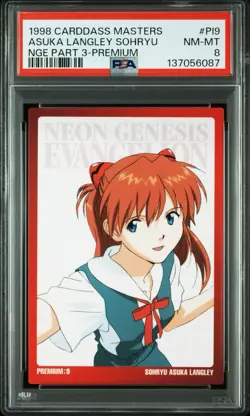 【Free Shipping】【PSA8】1998 CardDass Masters Evangelion Asuka Langley - Image 1