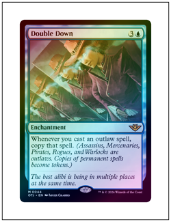 1x Double Down, Foil, Outlaws of Thunder Junction, MTG NM - Image 1