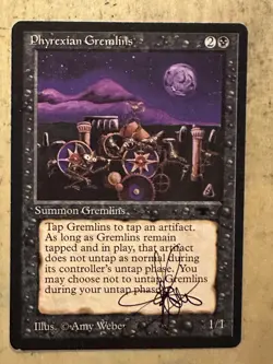 MTG ARTIST PROOF MTG Phyrexian Gremlins AP Sketch Art Amy WEBER - Image 2