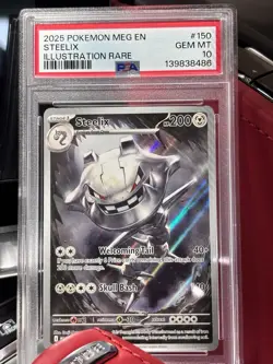 Pokemon 2025 Steelix Me01: Mega Evolution Illustration Rare 150/132 Holo PSA 10 - Image 1