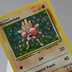 Pokemon TCG - Hitmonchan 7/102 Base Set Holo Rare WOTC 1999 - EXC - Image 1