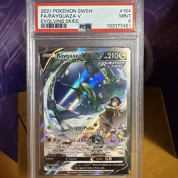 Pokemon Rayquaza V Evolving Skies Alt Full Art #194 PSA 9 Mint English - Image 1
