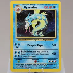 Pokemon TCG - Gyarados 6/102 Base Set Holo Rare WOTC 1999 - EXC - Image 2