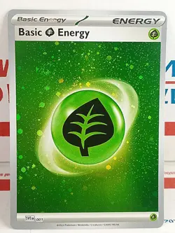 Pokemon 151 Grass Energy HD Swirl Cosmos 001 Basic SEND OFFERS - Image 1