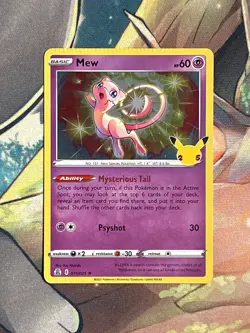 Mew 011/025 Celebrations Holo Crimp Error LP+ Pokemon TCG - Image 1