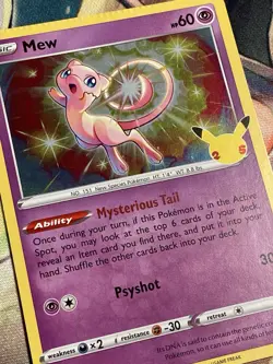 Mew 011/025 Celebrations Holo Crimp Error LP+ Pokemon TCG - Image 3