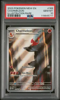 2023 Pokemon SV 151 English 169 Charmeleon Illustration Rare PSA 10 - Image 1