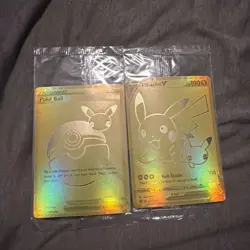 Pokemon Celebrations Pikachu V & Pokeball gold Promos Sealed SWSH 145 & SWSH 146 - Image 1