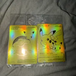 Pokemon Celebrations Pikachu V & Pokeball gold Promos Sealed SWSH 145 & SWSH 146 - Image 2