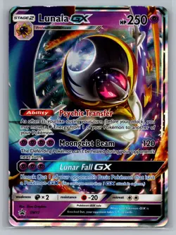 Pokemon TCG Lunala GX SM17 Black Star Promo Holo Card - Image 1