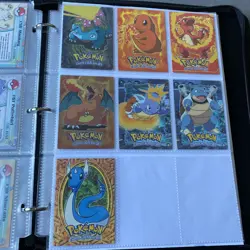 Topps Movie Edition Black/Blue Logo Pokemon Card Bundle x7 inc Charizard Holo - Image 1