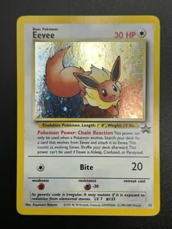 EEVEE Pokemon Card - WOTC Black Star Promo - #11 - HOLO - NM (C) - Image 2