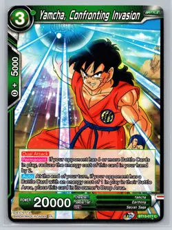 Yamcha Confronting Invasion BT15-077 C Dragon Ball Super Card Game Green - Image 1