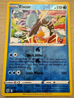 Pokemon TCG Eiscue 044/172 Brilliant Stars Reverse Holo Rare Card - Image 1
