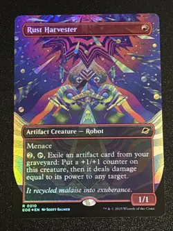 MTG Edge of Eternities Rust Harvester Borderless Foil 0310 NM Rare - Image 1