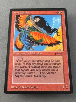 Bird Maiden (Dark) MTG Arabian Nights—Lightly Played Excellent—Vintage Magic - Image 3