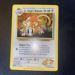 Lt. Surge's Raticate 016/034 CLB Classic Box Blastoise Deck Holo Rare Pokemon - Image 2