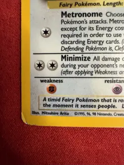 Clefable 1/64 Jungle Unlimited Holo Rare WotC 1999 Pokemon TCG (Very Good Cond) - Image 2
