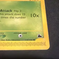 Pokemon TCG Weedle Skyridge 114/144 Regular Near Mint Condition Rare Mp - Image 3