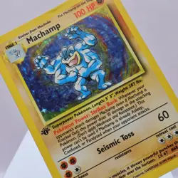 Pokemon TCG - Machamp 8/102 Base Set Holo Rare WOTC 1999 - Image 1