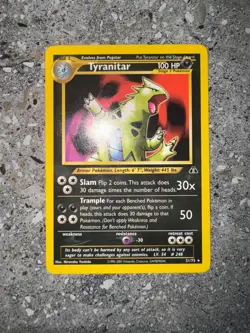Pokemon TCG Cards Tyranitar 31/75 Neo Discovery Rare - Image 3