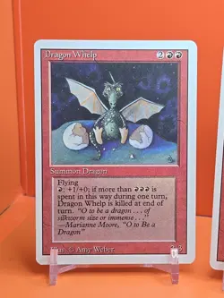 🔴🔴🔴 1994 MAGIC The Gathering DRAGON WHELP REVISED 3RD EDITION PLAYED 🔴🔴🔴 - Image 2
