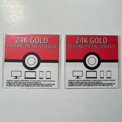 24k Gold Plated Pokemon Sticker (2023 Korean) - Gastly and Haunter Set - Image 2