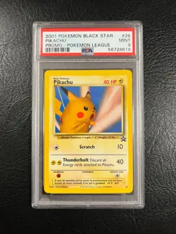 2001 Black Star Promo #26 - Pikachu - Mint - Pokemon League - PSA 9! - Image 1