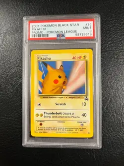 2001 Black Star Promo #26 - Pikachu - Mint - Pokemon League - PSA 9! - Image 2