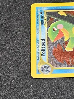 POLITOED 2001 POKEMON TCG NEO DISCOVERY RARE HOLO 8/75 POOR CONDITION WOTC DMG - Image 5