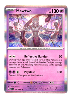 Mewtwo #150/165 Holo Rare Scarlet & Violet 151 Pokemon NM/M English Pack Fresh - Image 1