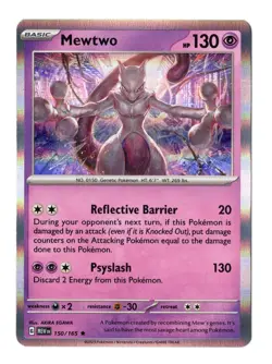 Mewtwo #150/165 Holo Rare Scarlet & Violet 151 Pokemon NM/M English Pack Fresh - Image 3