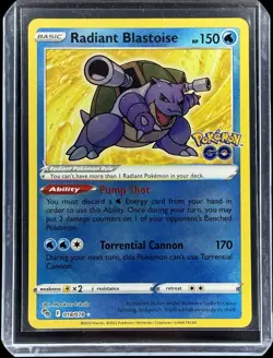 Radiant Blastoise 018/078 Holo Rare Pokemon GO Stamped 2022 Pokemon Near Mint NM - Image 1