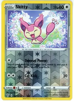 Pokemon TCG Skitty 141/189 Swsh03: Darkness Ablaze Reverse Holo - Image 1